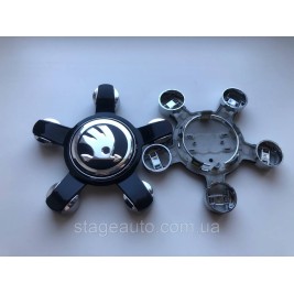 Колпачки заглушки с логотипом Skoda для дисков от Audi, 8R0601165, 8R0 601 165