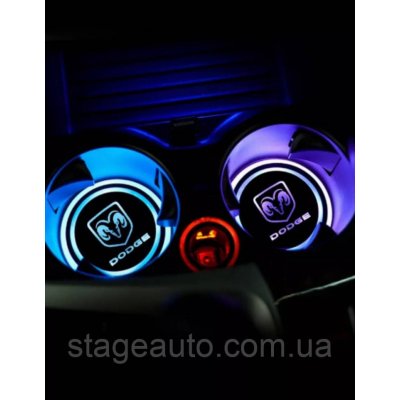 Підсвічування підсклянника з логотипом автомобіля DODGE