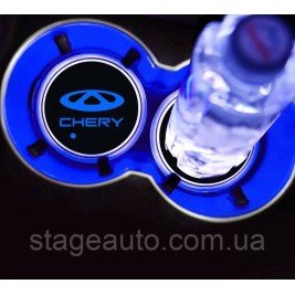 Подсветка подстаканника с логотипом автомобиля CHERY