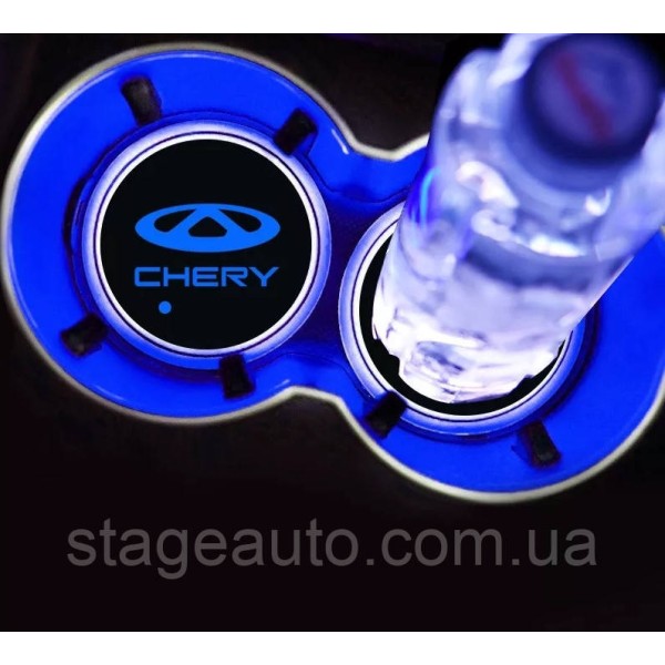 Подсветка подстаканника с логотипом автомобиля CHERY