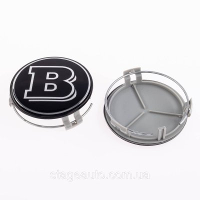 Колпачки заглушки на литые диски BRABUS Mercedes Benz Мерседес 75 мм БРАБУС Черные