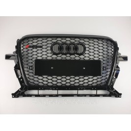 Решетка радиатора Audi Q5 2012-2016год Черная (в стиле RS)