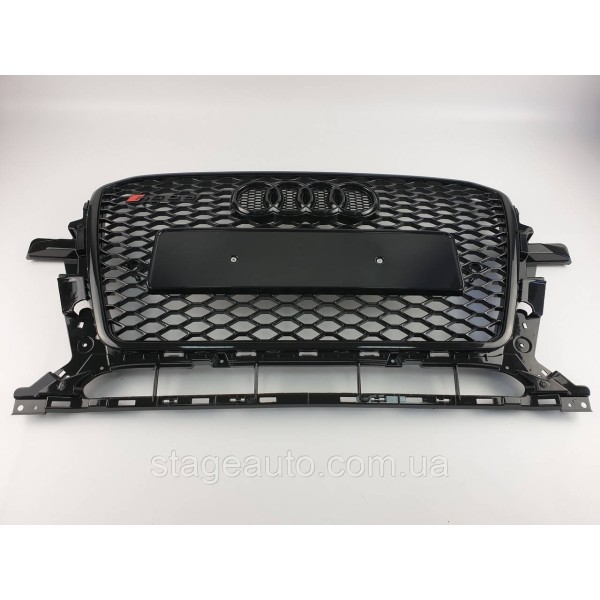 Решетка радиатора Audi Q5 2012-2016год Черная (в стиле RS)