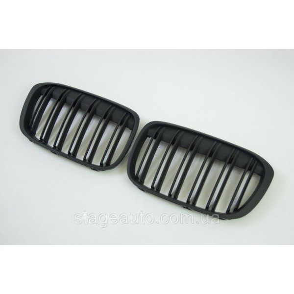 Ноздри на BMW X1 F48 2015-2019 год Черные Матовые ( Двойные M-Look )