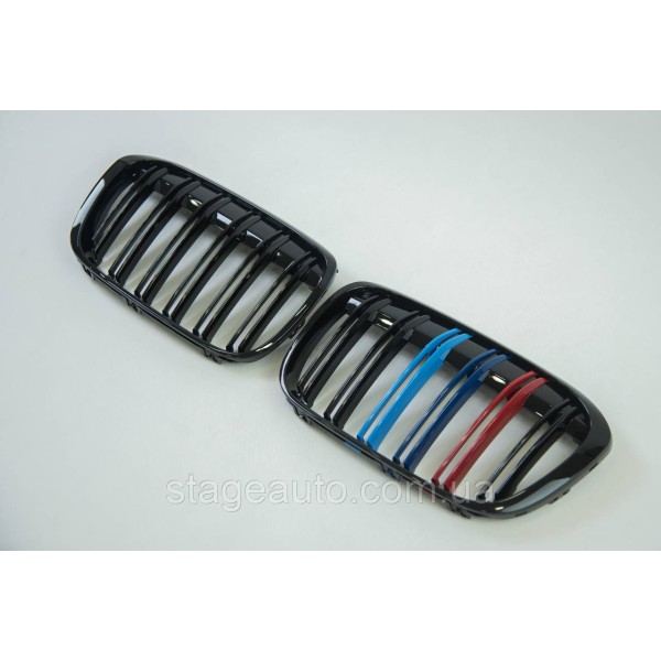 Ноздри на BMW X1 F48 2015-2019 год M-color ( Двойные M-Look )
