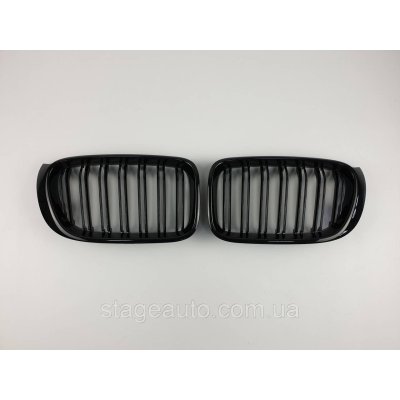 Ноздрі на BMW X3 F25 2014-2017 рік Чорні Глянсові ( Подвійні M-Look)