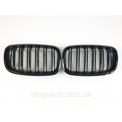 Ноздрі на BMW X5 E70 2007-2013 рік Чорні Глянсові ( Подвійні M-Look)
