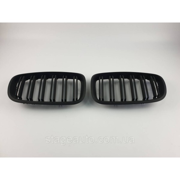 Nostrils for BMW X5 E70 2007-2013 Black Matte ( Double M-Look)