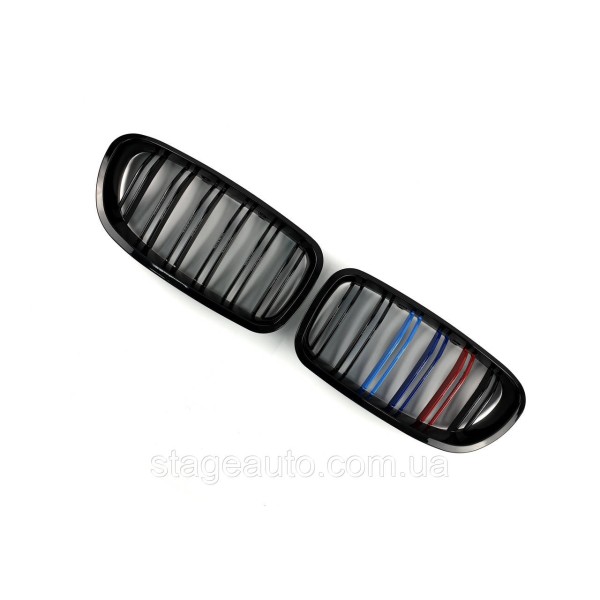 Ноздри на BMW 5 Series F10 2010-2017 год M-color ( Двойные M-Look )