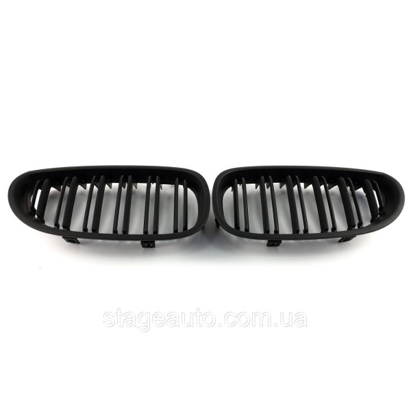 Ноздри на BMW 5 Series E60 2003-2010 год Черные Матовые ( Двойные M-Look )