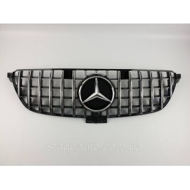 Решетка радиатора на Mercedes GLE-Class Coupe C292 2015-2019 год GT Panamericana ( Черная с вертикальными хром