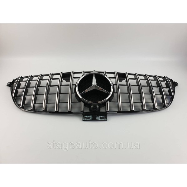 Решетка радиатора на Mercedes GLE-Class Coupe C292 2015-2019 год GT Panamericana ( Черная с вертикальными хром