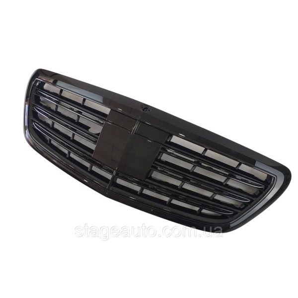 Решетка радиатора на Mercedes S-Class W222 2013-2020 года Full Black ( S63 AMG ) под Night Vision