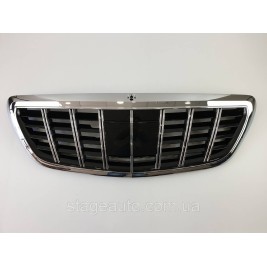 Решетка радиатора на Mercedes S-Class W222 2013-2020 год GT Panamericana ( Черная с хромом )