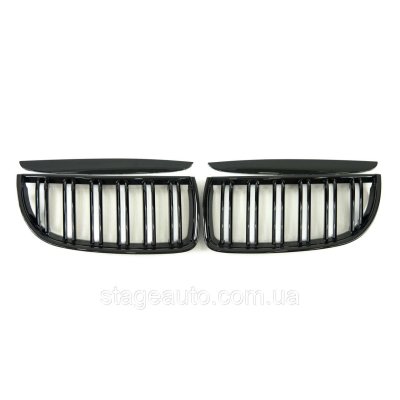 Ніздрі на BMW 3 Series E90 / E91 2005-2008 рік Чорні Глянсові ( Подвійні M-Look)