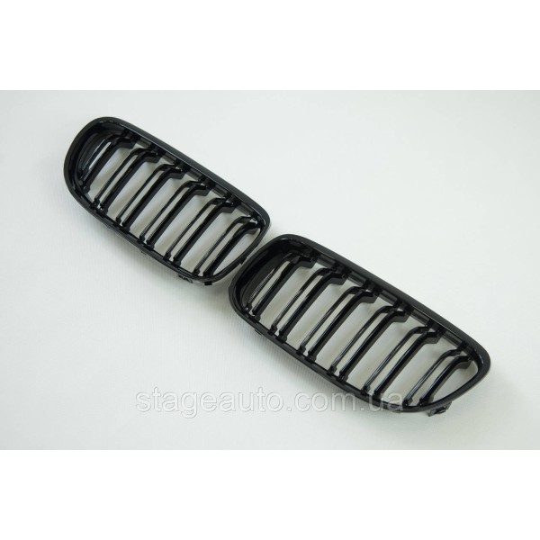 Nostrils for BMW 3 Series E90/ E91 2008-2012 Black Glossy ( Double M-Look)