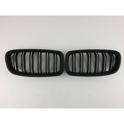 Ноздрі на BMW 3 Series F30 / F31 / F35 2012-2018 рік Чорні Матові ( Подвійні M-Look)