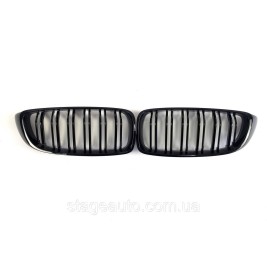 Ноздри на BMW 4 Series F32 2013-2019 год Черные Глянцевые ( Двойные M-Look )