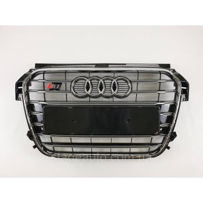 Решетка радиатора Audi A1 2010-2014год Черная с хромом (в стиле S-Line)