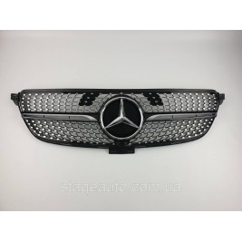 Решетка радиатора на Mercedes GLE-Class Coupe C292 2015-2019 год Diamond ( Черная с хром вставками )