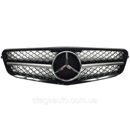 Решетка радиатора на Mercedes C-Class W204 2007-2014 года ( SL Black W/Moulding )