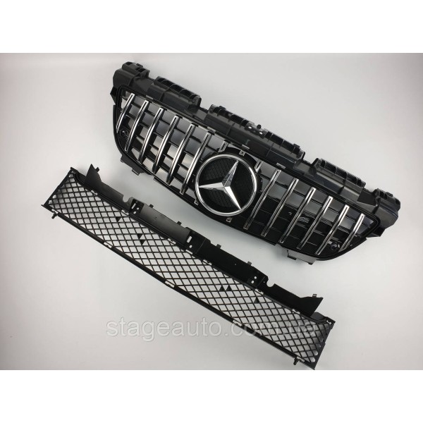Решетка радиатора на Mercedes SLK-Class R172 2011-2015 год GT Panamericana ( Черная с хромом )