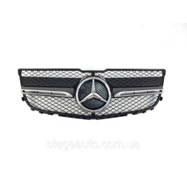 Решетка радиатора на Mercedes GLK-Class X204 2012-2015 год AMG стиль ( Черная с элементами хрома )