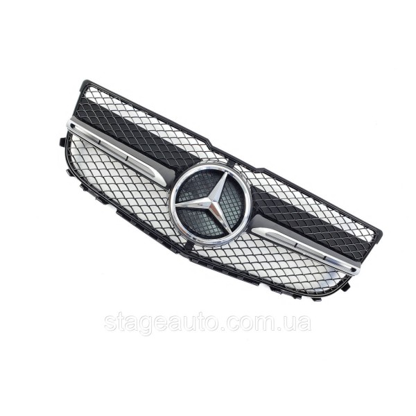 Решетка радиатора на Mercedes GLK-Class X204 2012-2015 год AMG стиль ( Черная с элементами хрома )