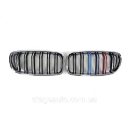 Ноздри на BMW 3 Series F30 / F31 / F35 2012-2018 год M-color Хром Рамка ( Двойные M-Look )