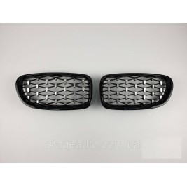 Ноздри на BMW 5 Series F10 2010-2017 год Diamond Silver