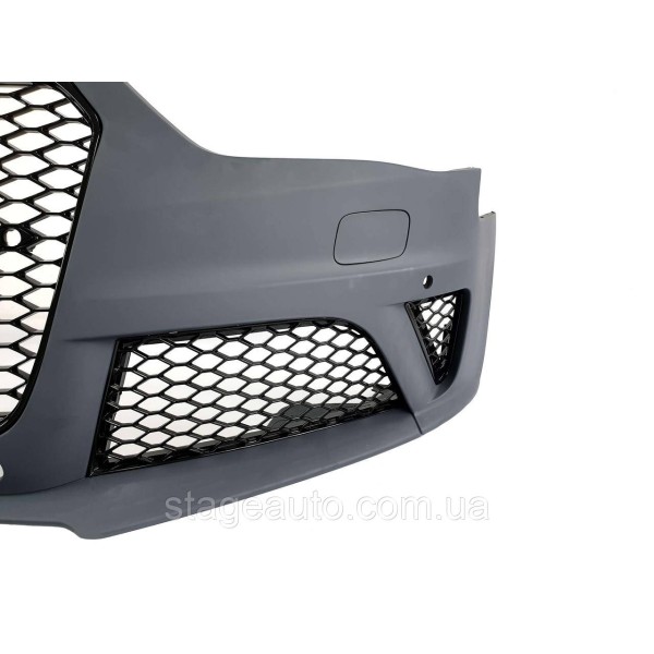 Передний бампер на Audi A4 B8 2011-2015 год ( стиль Audi RS4 )