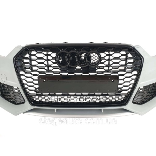 Передний бампер на Audi A6 C7 2014-2018 год ( в стиле Audi RS6 Quattro )