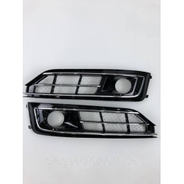 Решетки переднего бампера Audi A8 2014-2017год (в стиле W12)