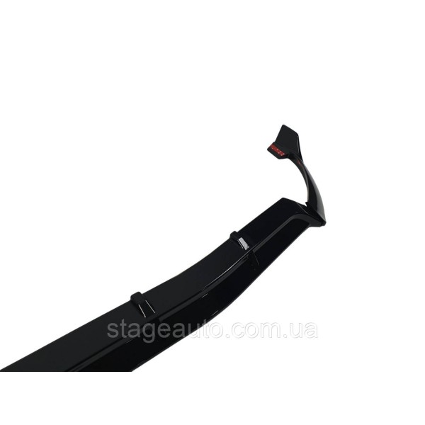 Lip on the front bumper Mercedes C-Class W205 2014-2018 ( Black glossy )