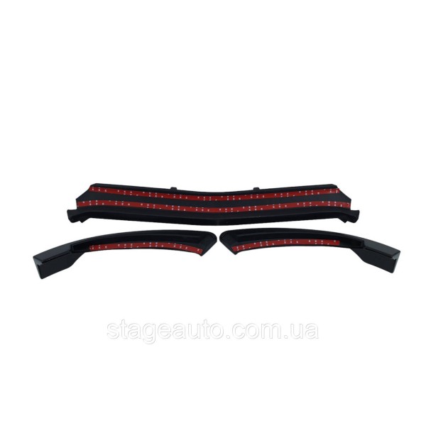 Lip on the front bumper Mercedes C-Class W205 2014-2018 ( Black glossy )