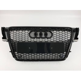 Решетка радиатора Audi A5 2007-2011год Черная (в стиле RS)