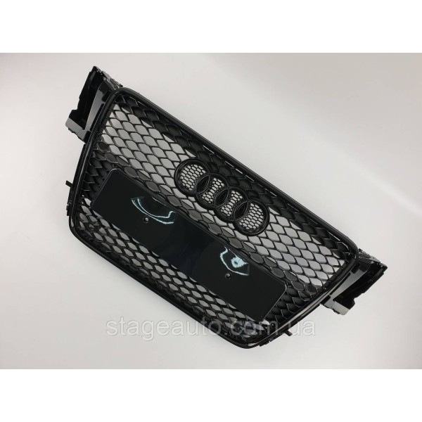 Решетка радиатора Audi A5 2007-2011год Черная (в стиле RS)