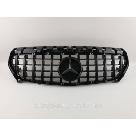 Решетка радиатора на Mercedes CLA-Class C117 2013-2017 год GT Panamericana ( Черная глянцевая )