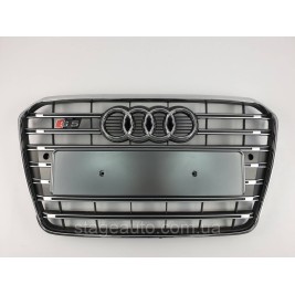 Решетка радиатора Audi A5 2011-2016год Серая с хромом (в стиле S-Line)