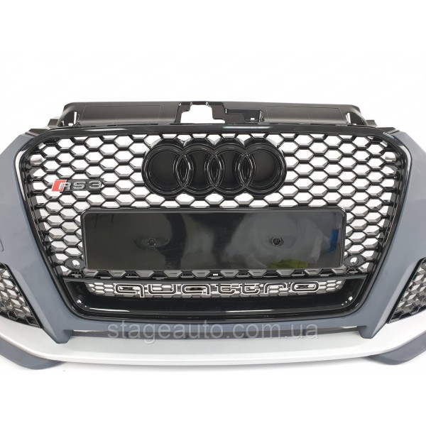 Передний бампер в стиле RS на Audi A3 8V 2012-2016 год
