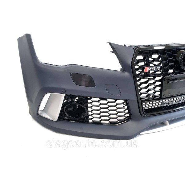 Передний бампер на Audi A7 4G8 2010-2014 год ( В стиле Audi RS7 V2 )