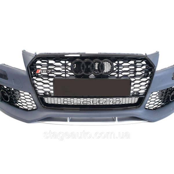 Передний бампер на Audi A7 4G8 2010-2014 год ( В стиле Audi RS7 V2 )