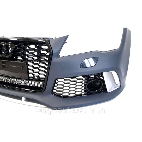 Передний бампер на Audi A7 4G8 2010-2014 год ( В стиле Audi RS7 V2 )