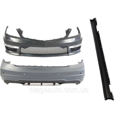 Комплект обвісу на Mercedes C-Class W204 2007-2014 рік (в стилі C63 AMG)