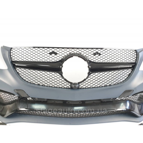 Передний бампер на Mercedes GLE-Class Coupe C292 2015-2019 год ( в стиле GLE63 AMG )