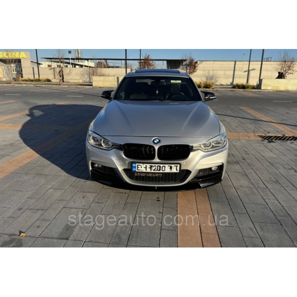 Губа на BMW 3 Series F30 2012-2018 года M-performance ( Черный глянец ) V1