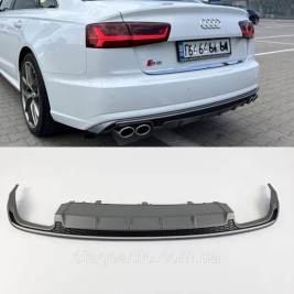 Диффузор в стиле S-Line на Audi A6 C7 2014-2018 год ( Обычный бампер )