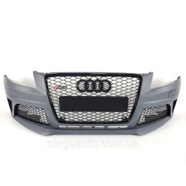 Передний бампер в стиле RS на Audi A4 B8 2007-2011 год