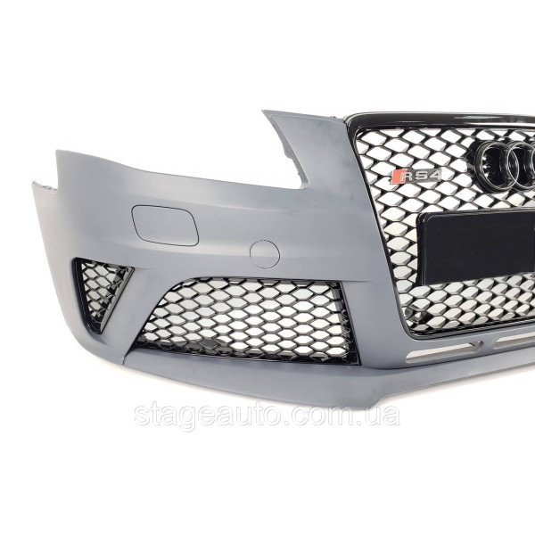 Передний бампер в стиле RS на Audi A4 B8 2007-2011 год