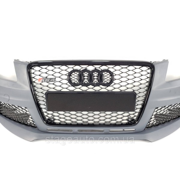 Передний бампер в стиле RS на Audi A4 B8 2007-2011 год